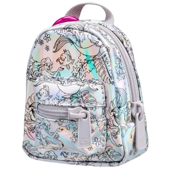 ⌛️SOLD OUT⌛️ Real Littles Mini Disney Backpack Little Mermaid Silver Iridescent - Picture 1 of 7